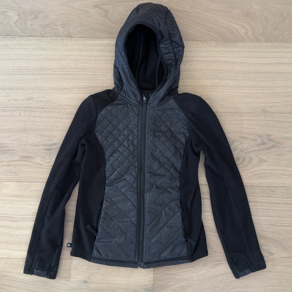 Athleta Girl Fleece Jacket Coat, Girls Medium, Black